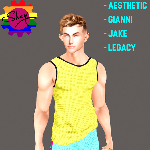 Yellow-Black Trim Sports Tank