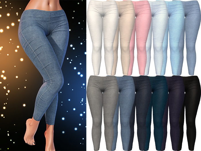 Kore Denim Jeggings [FATPACK] - Maitreya Lara • LaraX • PetiteX • Legacy • Reborn Bottoms