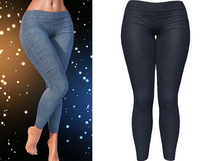 Kore Denim Jeggings [Midnight Blue] - Maitreya Lara • LaraX • PetiteX • Legacy • Reborn Bottoms