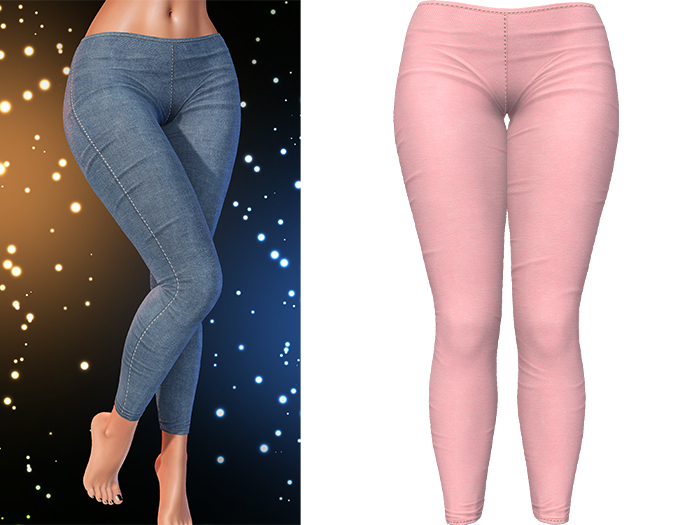 Kore Denim Jeggings [Light Pink] - Maitreya Lara • LaraX • PetiteX • Legacy • Reborn Bottoms