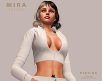 M I R A tattoo - peeking