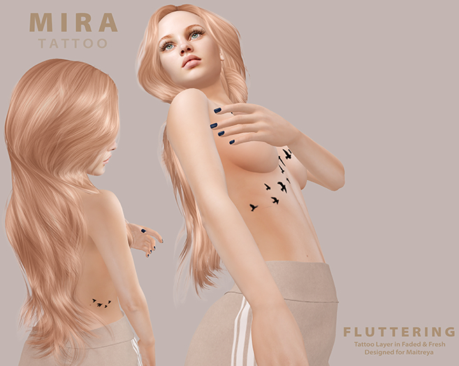 M I R A tattoo - fluttering