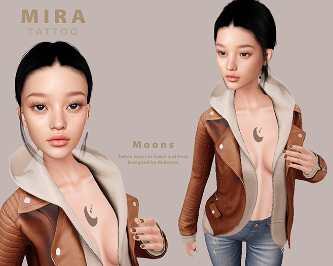 M I R A tattoo - moons