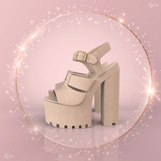 Beige Angie HEELS LARAX