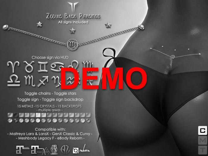 **RE** Zodiac Back Piercings DEMO