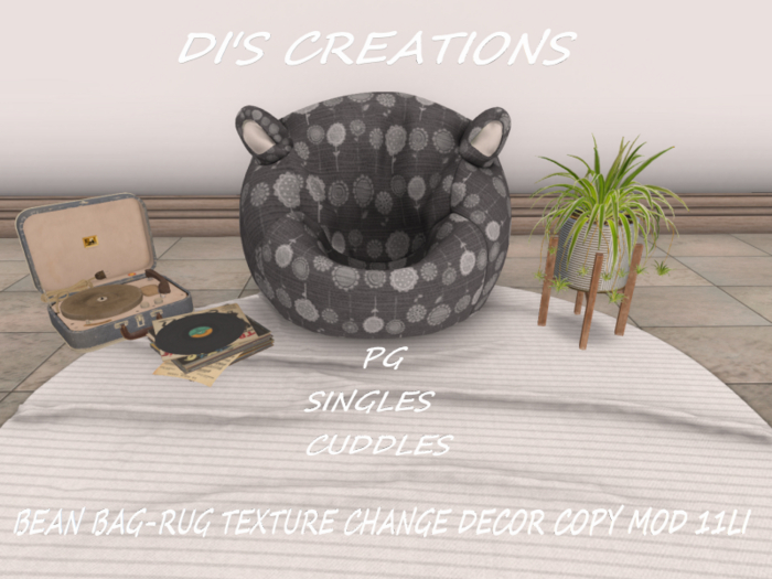 BEAN BAG RUG TEXTURE CHANGE DECOR