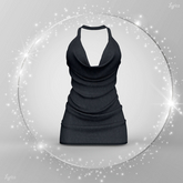 Navy Cowl Neck Dress Reborn