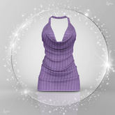 Purple Cowl Neck Dress Reborn