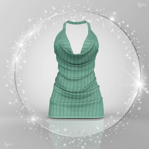 Turqoise Cowl Neck Dress Reborn