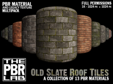 The PBR Lab - Old Slate Roof Tiles Multipack - PBR Materials & 3D Textures
