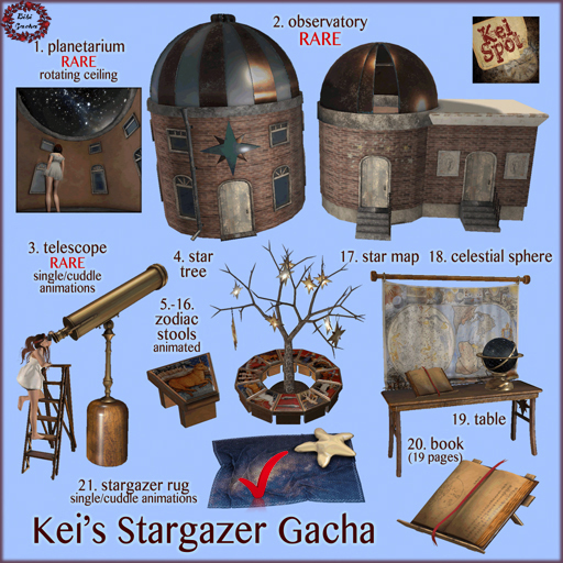 6. Kei's Stargazer Gacha (Taurus bench)