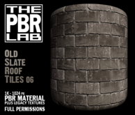 The PBR Lab - Old Slate Roof Tiles 06 - PBR Material & 3D Textures