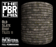 The PBR Lab - Old Slate Roof Tiles 11 - PBR Material & 3D Textures