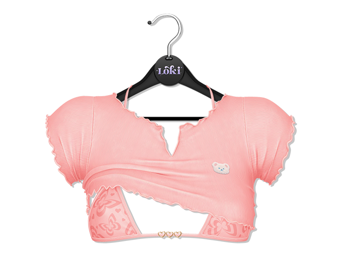 Loki - Harper Tee & Bra - Peach