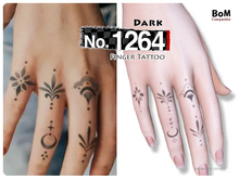 (Finger Tattoo) No.1264 Dark