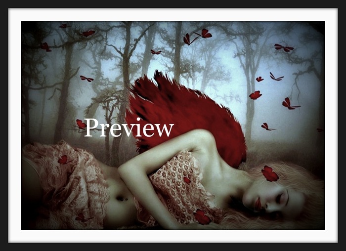 Sleeping Angel Red - Beautiful Fantasy Piece of Art (scripted - resize and brightness/with shadow) 
