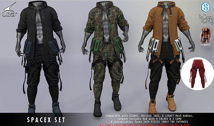 [LOB] SPACEX PANTS - RED