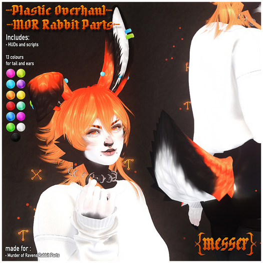 M! M.O.R Rabbit Parts - Plastic Overhaul | Texture Appliers for M.O.R Rabbit Ears and Tail
