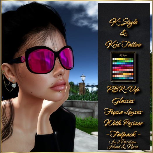 [K-Style] PBR-VIP GLASSES FUXIA - FATPACK