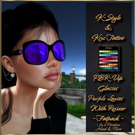 [K-Style] PBR-VIP GLASSES PURPLE - FATPACK