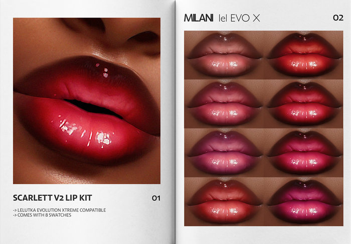 MILANI - "SCARLETT V2" LIP KIT / DEMO