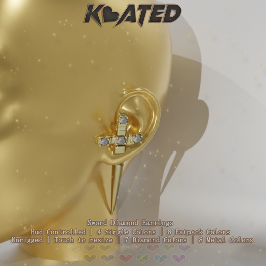 [KOATED] Sword Earrings [FATPACK]