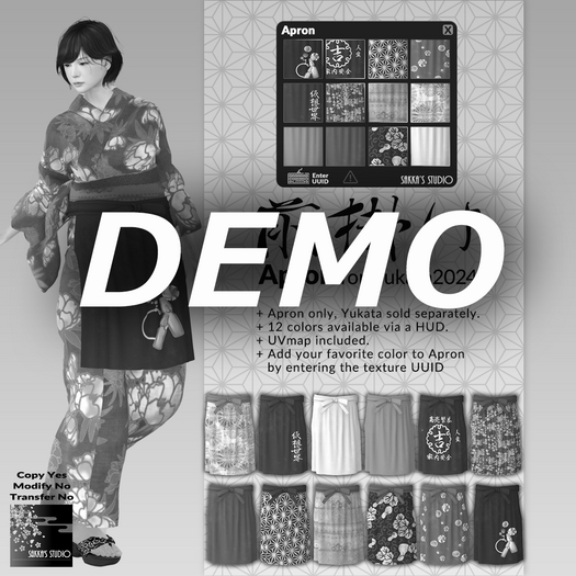 Ss.F24.Yukata - Apron =DEMO