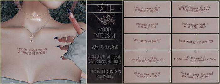 [daith] Mood Tattoos V1