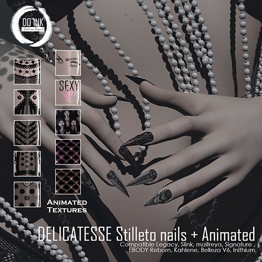 DO INK DELICATESSE Stilleto Nails + Animated