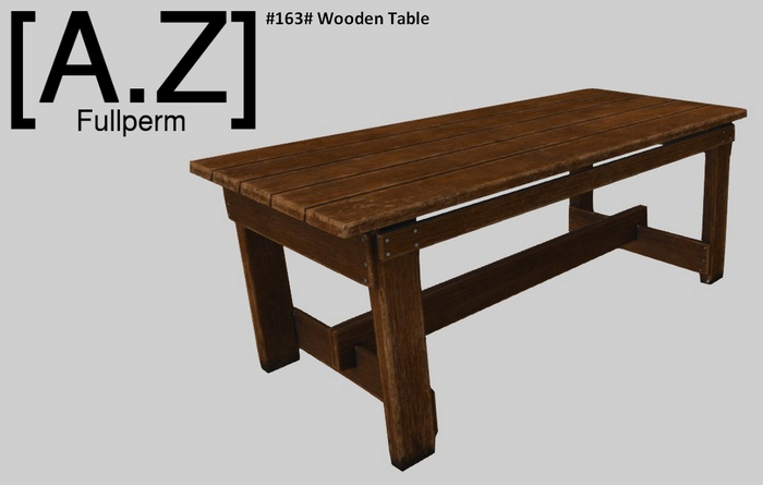 #163# Wooden Table #
