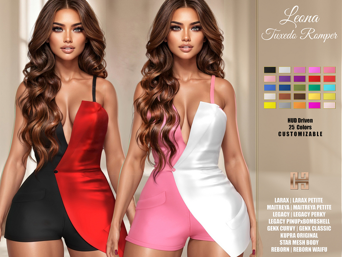 [hh] Leona Tuxedo Romper