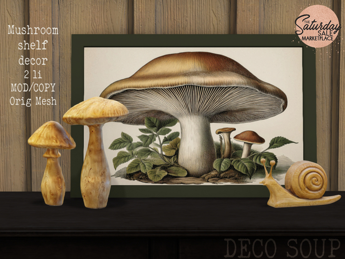 Deco.Soup Mushroom Shelf Decor  THE SATURDAY SALE MP