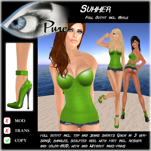 << PURE >> Summer in Apple (full outfit incl. high heel) [inworld price 199L$]