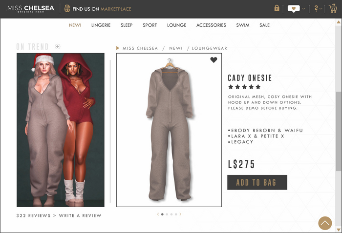 .miss chelsea. Cady Onesie Mink