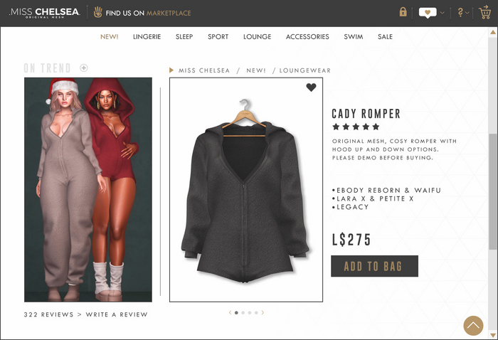 .miss chelsea. Cady Romper Charcoal