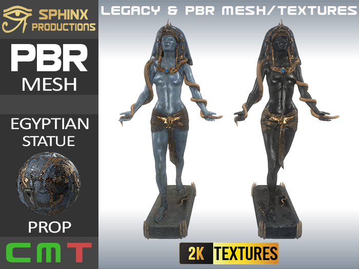 PBR STATUE - SNAKE GODDESS 2x