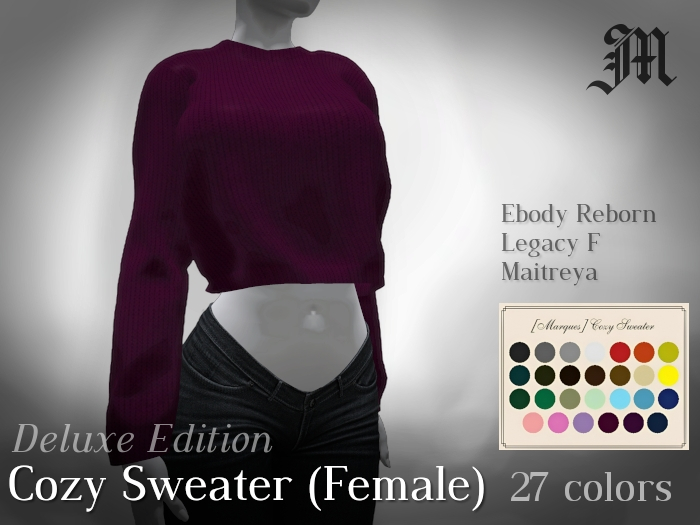 [M] Cozy Sweater (Female) - 27 colors