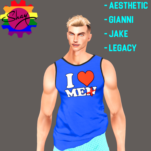 I Love Me Tank Blue