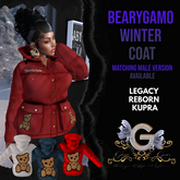 [MONTCLAIR] ~ BEARYGAMO WINTER COAT RED