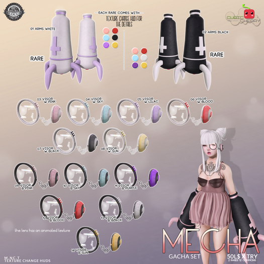 13 {MECHA} visor bWHITE .::Cubic Cherry::.