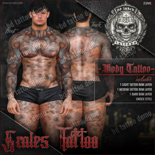 [BD] Inked - Scales BOM Tattoo- DEMO