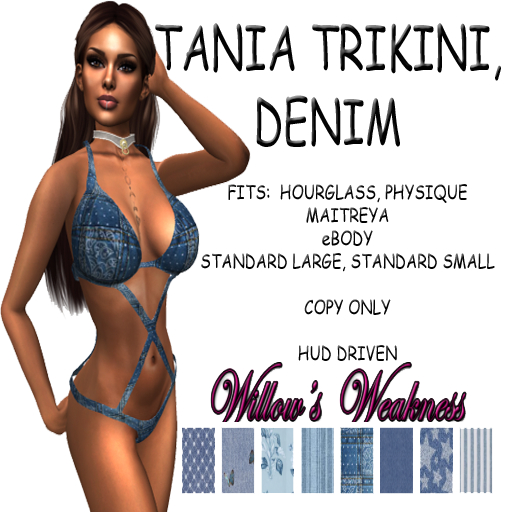 TANIA TRIKINI, DENIM  BOX