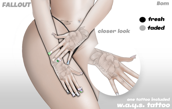 FallOut - W.A.Y.S. Hand Tattoo Bom
