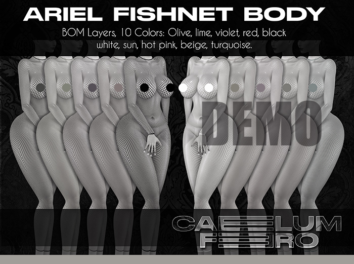 DEMO {{{CAELUM FERO}}} ARIEL FISHNET BODY (Wear & Touch)