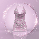 Valentine Pink Cowl Neck Dress Maitreya