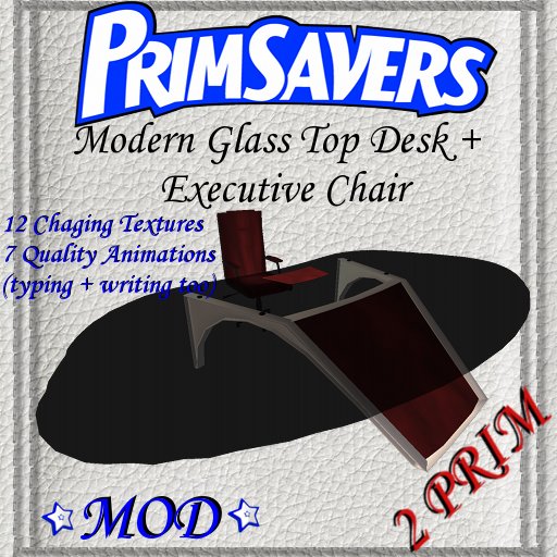 PrimSavers - 2 Prim Modern Office Set 