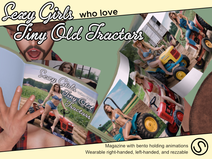 Sexy Girls who Love Tiny Old Tractors (magazine with bento hold animations)