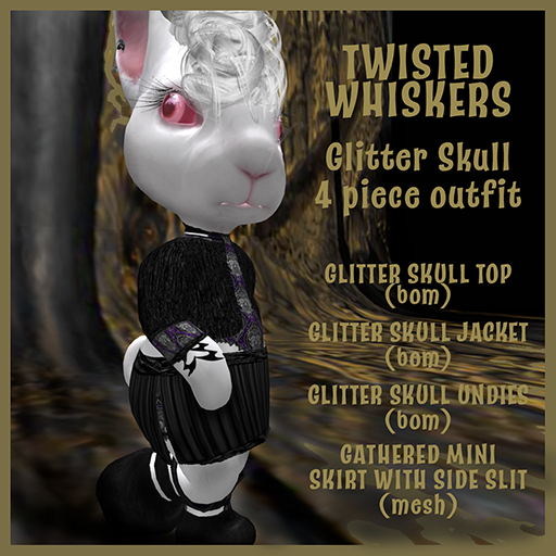 *TW* GLITTER SKULL 4 PIECE OUTFIT(ADD TO UNPACK)