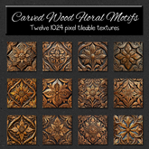 *Wallflowers* Carved Wood Floral Motifs