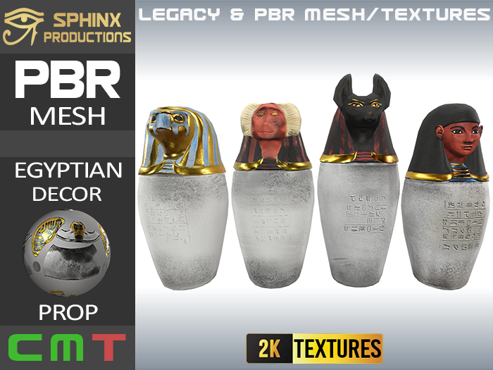 PBR DECOR - CANOPIC JARS SERIE  02